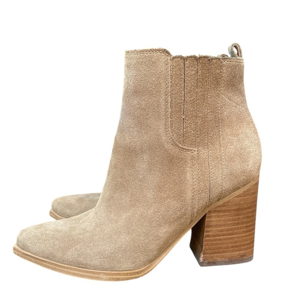 MARC FISHER LTD Womens Oshay Pointed-Toe Suede Ankle Boots,Size 8